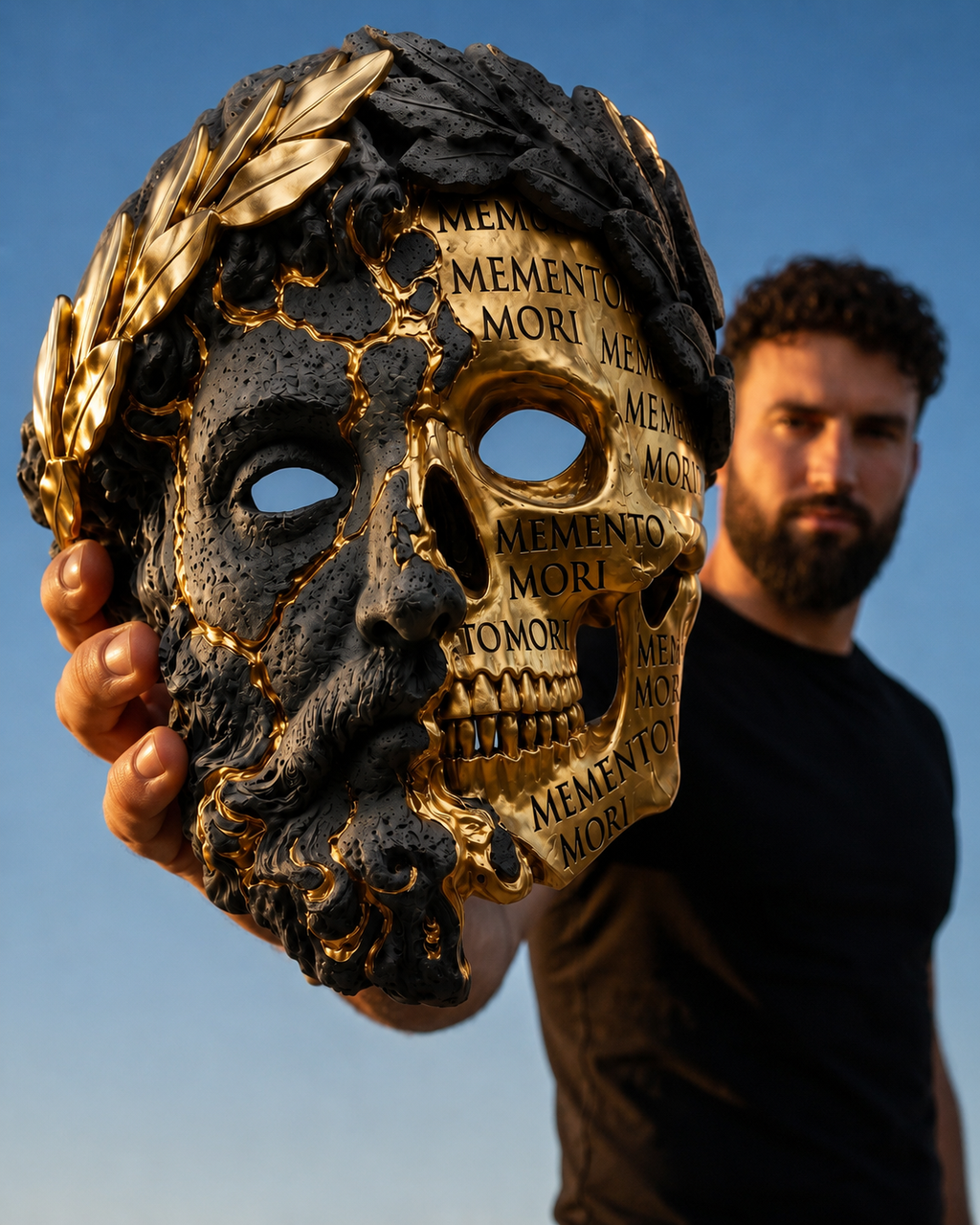 MEMENTO MORI — Máscara ceremonial de pared y llevable | Edición limitada
