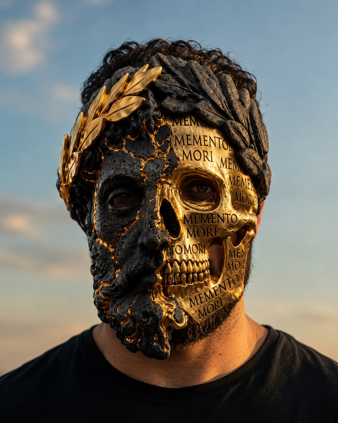MEMENTO MORI — Máscara ceremonial de pared y llevable | Edición limitada