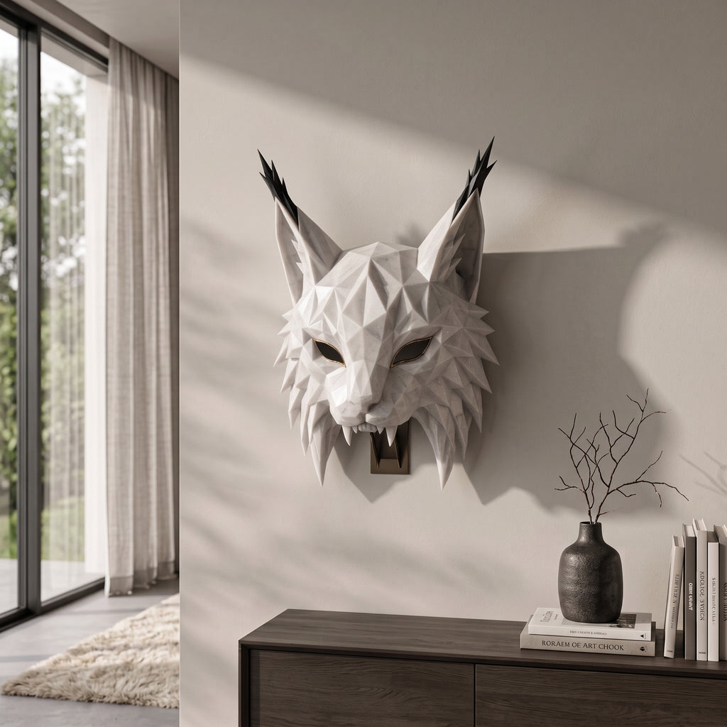 ΝΣΩ - Lynx alba Hispanica — Máscara escultórica de edición limitada