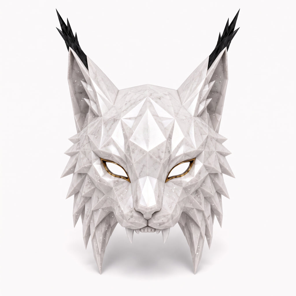 ΝΣΩ - Lynx alba Hispanica — Máscara escultórica de edición limitada