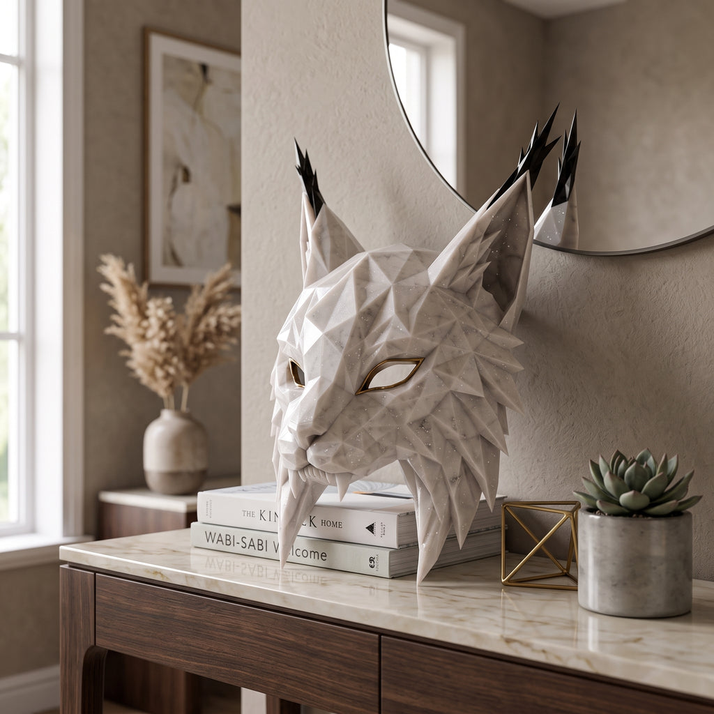 ΝΣΩ - Lynx alba Hispanica — Máscara escultórica de edición limitada