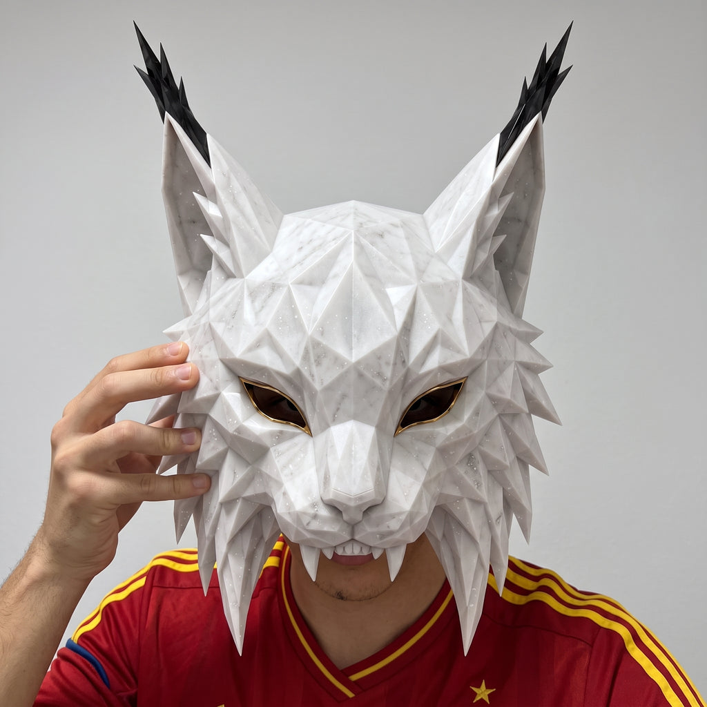 ΝΣΩ - Lynx alba Hispanica — Máscara escultórica de edición limitada