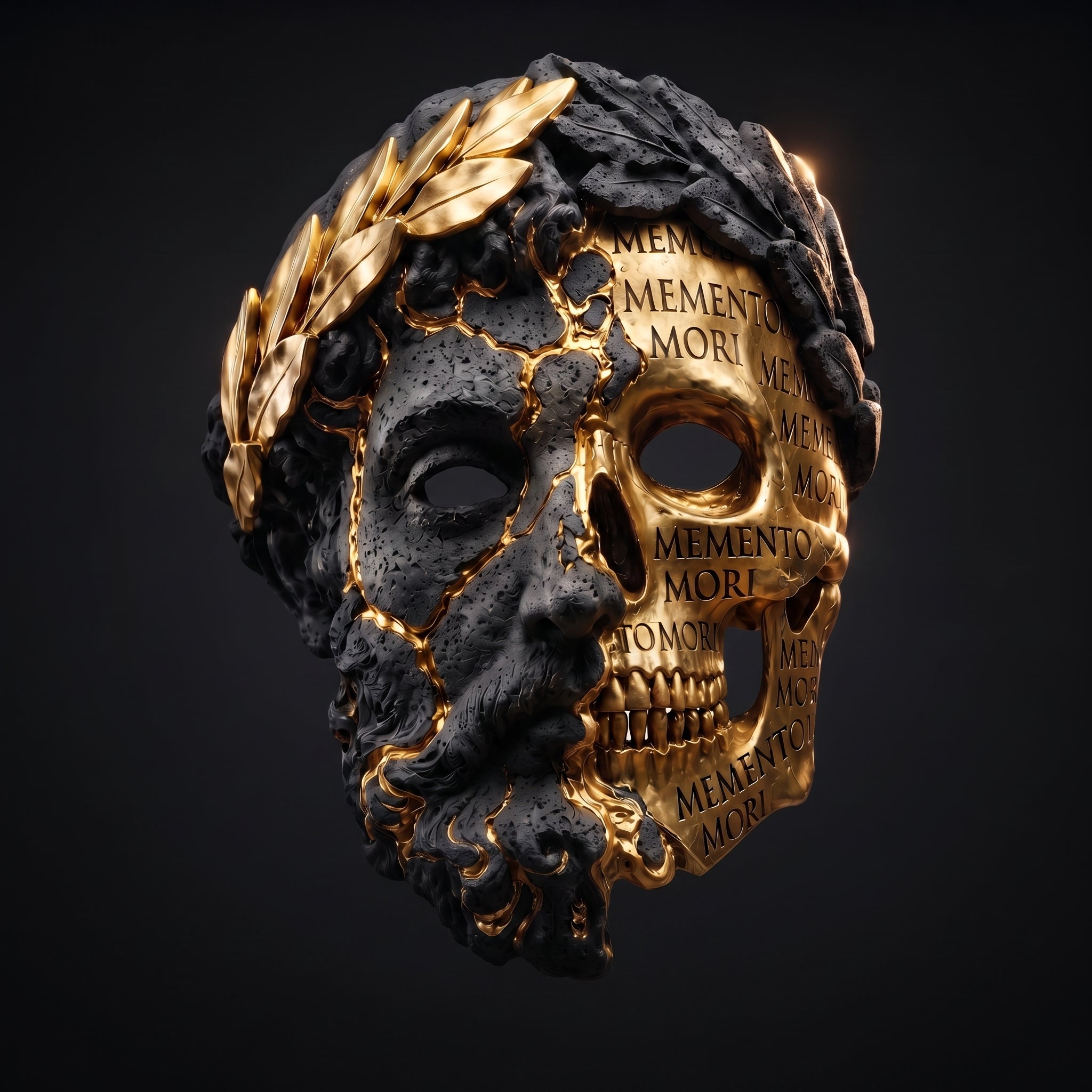 MEMENTO MORI — Máscara ceremonial de pared y llevable | Edición limitada