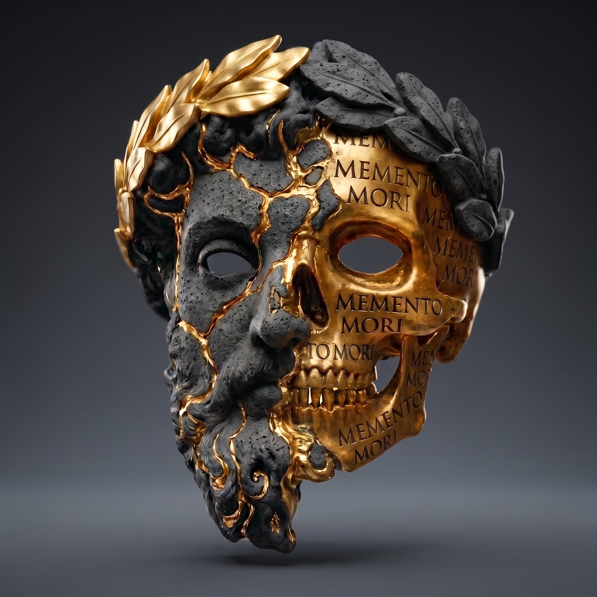 MEMENTO MORI — Máscara ceremonial de pared y llevable | Edición limitada