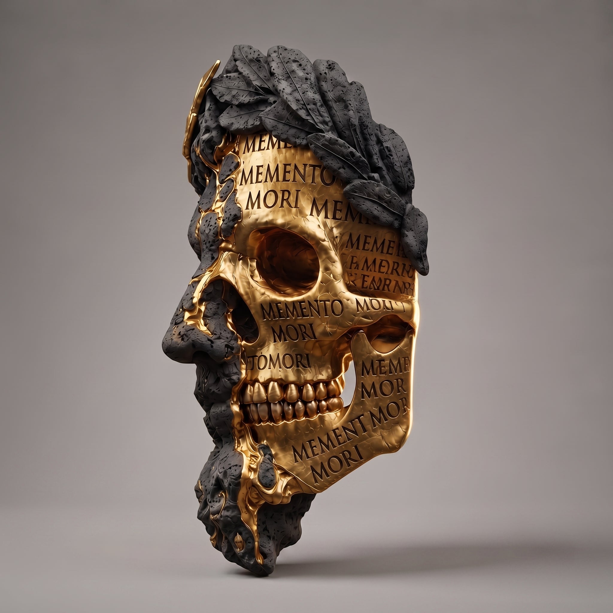 MEMENTO MORI — Máscara ceremonial de pared y llevable | Edición limitada