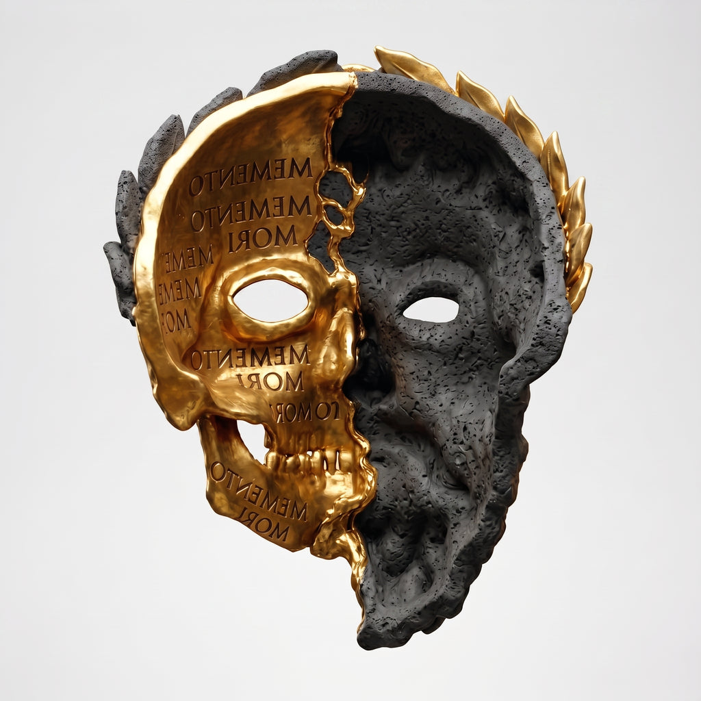 MEMENTO MORI — Máscara ceremonial de pared y llevable | Edición limitada