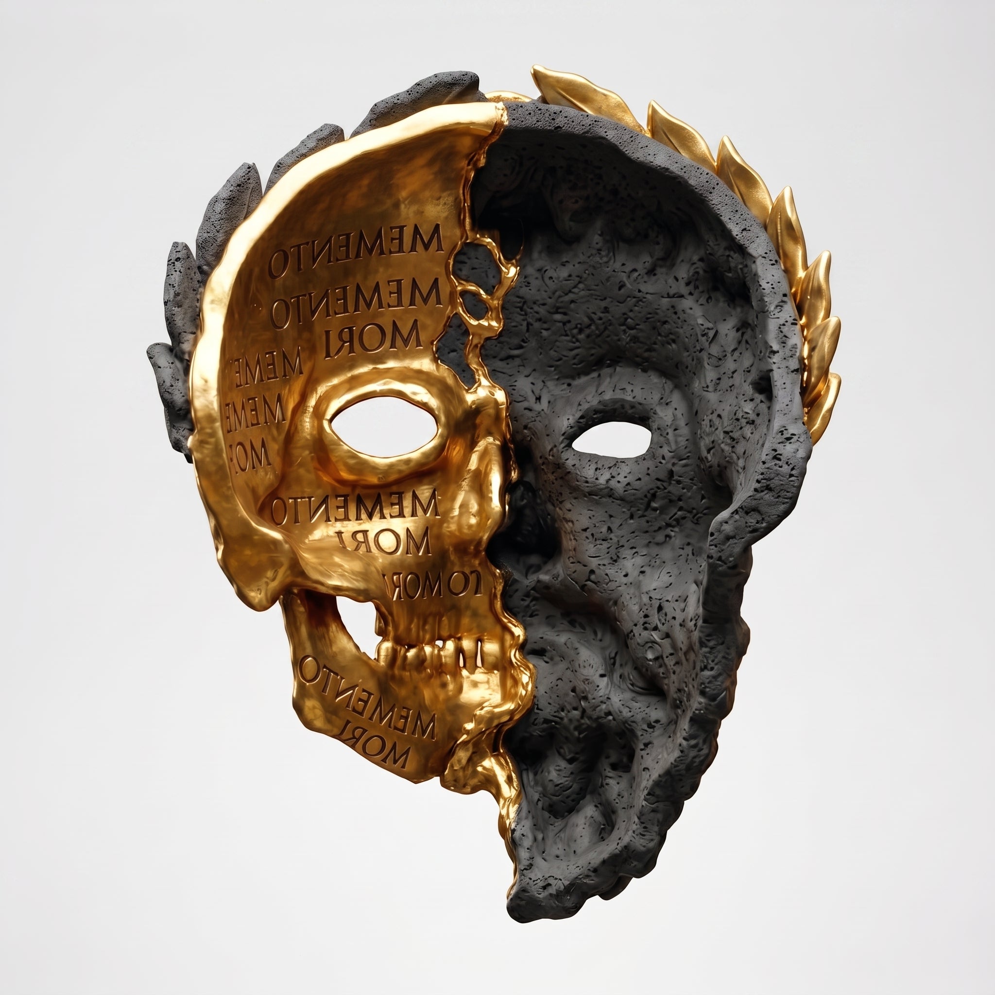MEMENTO MORI — Máscara ceremonial de pared y llevable | Edición limitada