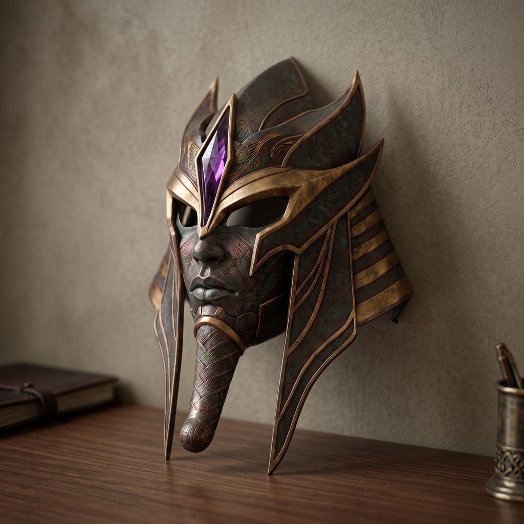 ΝΣΩ FARAÓN — Máscara ceremonial de pared y llevable | Edición limitada