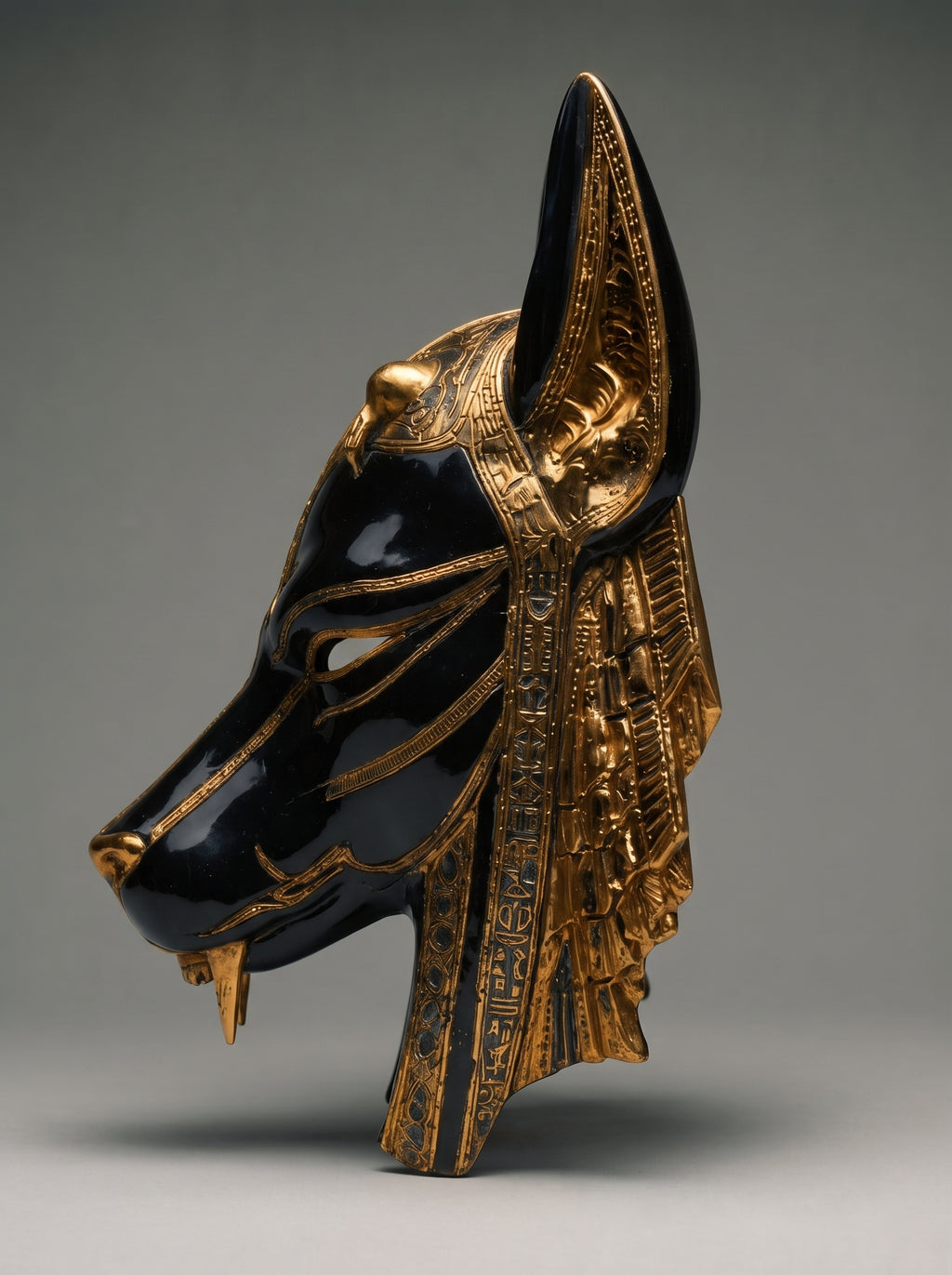 ANUBIS — Máscara ceremonial de pared y llevable | Edición limitada