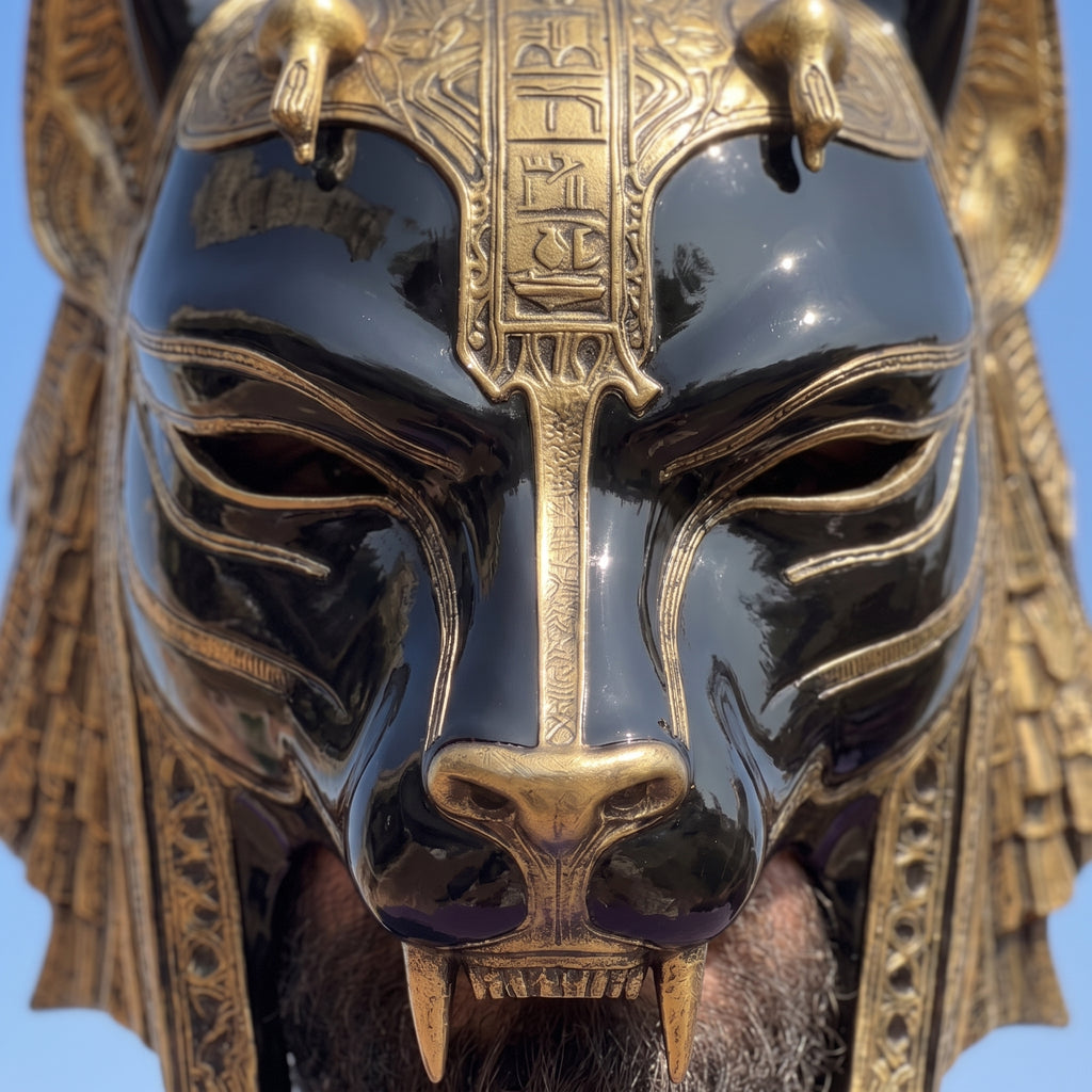 ANUBIS — Máscara ceremonial de pared y llevable | Edición limitada