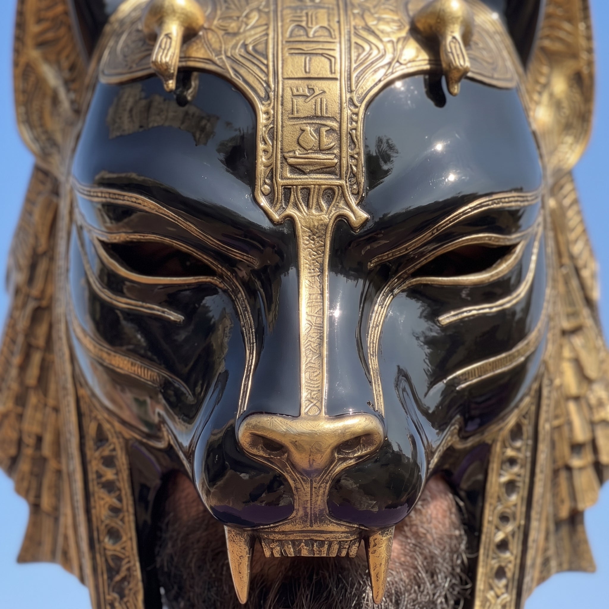 ANUBIS — Máscara ceremonial de pared y llevable | Edición limitada