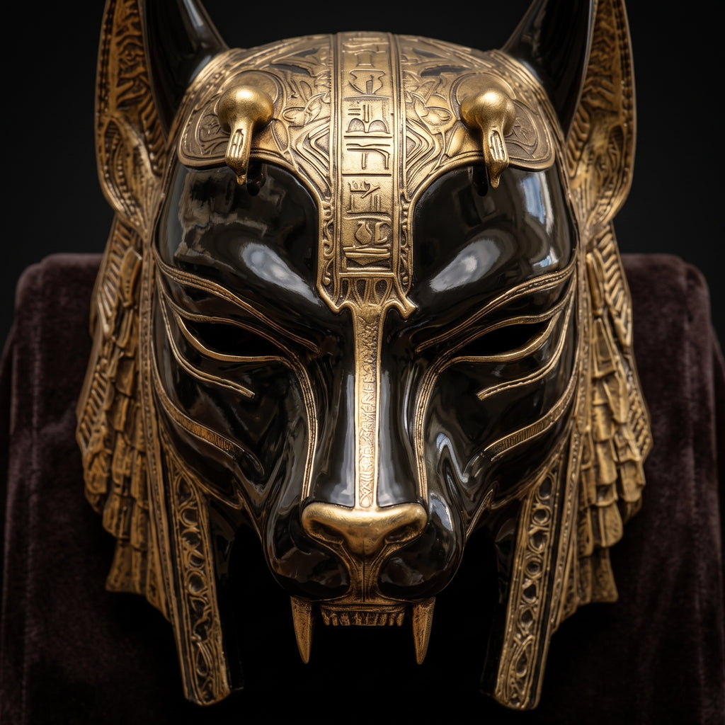 ANUBIS — Máscara ceremonial de pared y llevable | Edición limitada