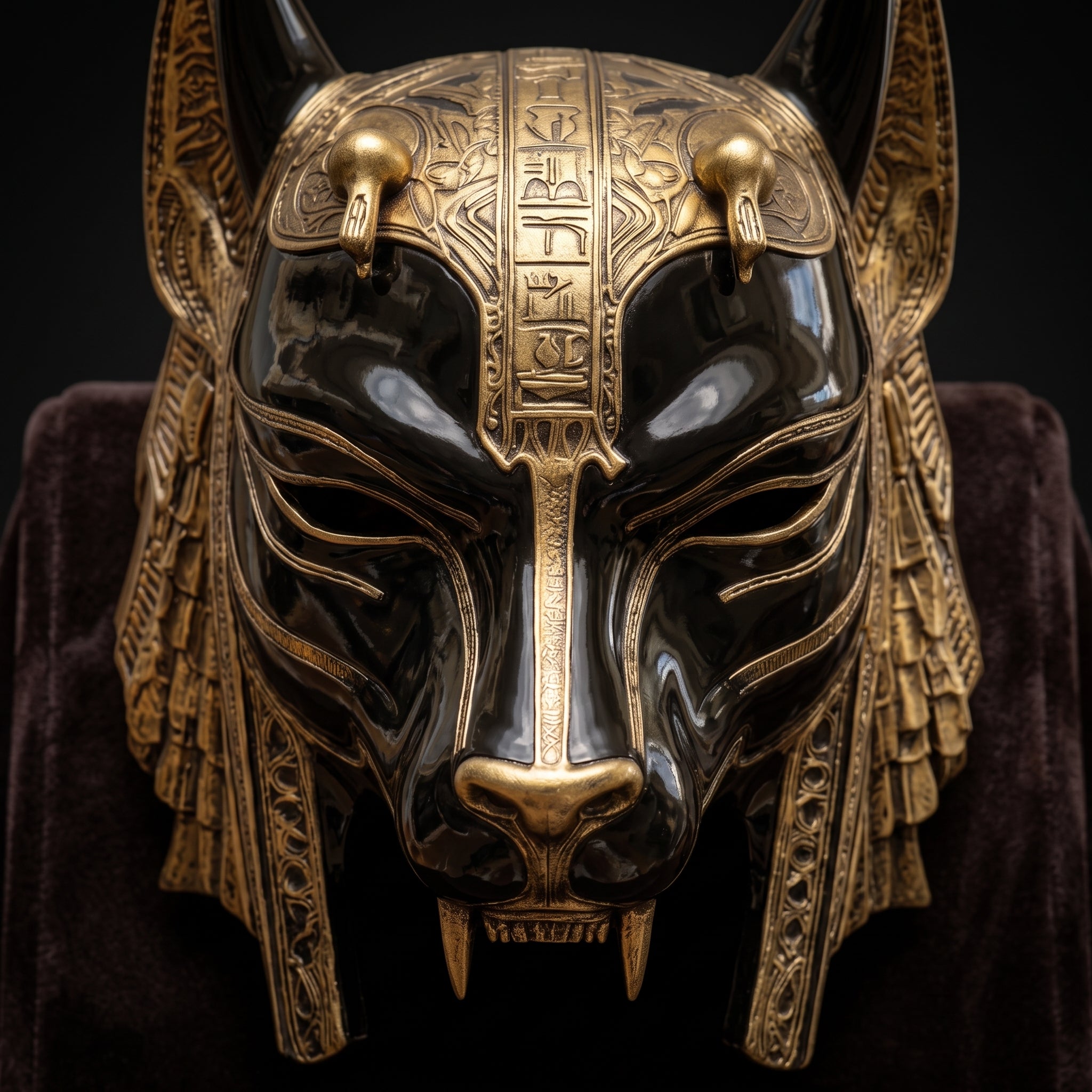 ANUBIS — Máscara ceremonial de pared y llevable | Edición limitada