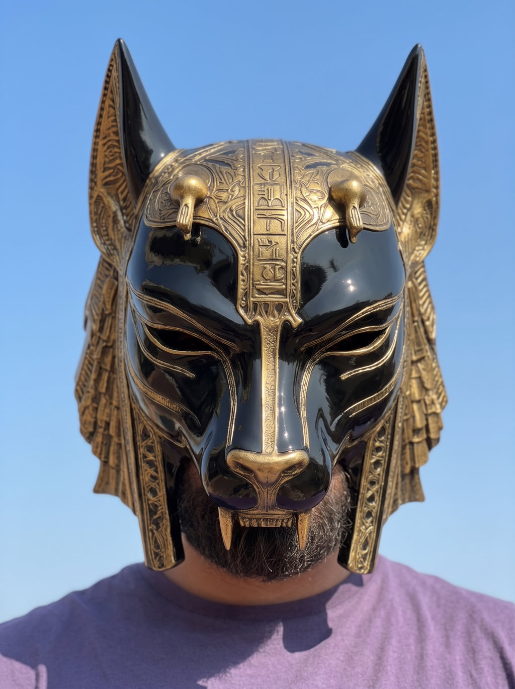 ANUBIS — Máscara ceremonial de pared y llevable | Edición limitada