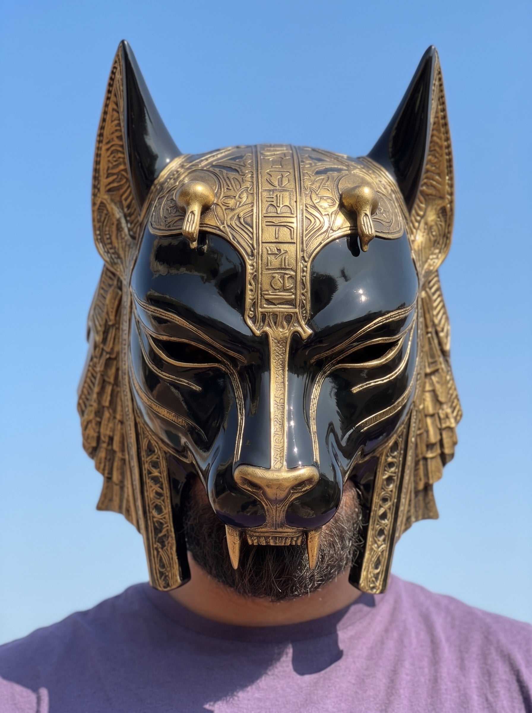 ANUBIS — Máscara ceremonial de pared y llevable | Edición limitada