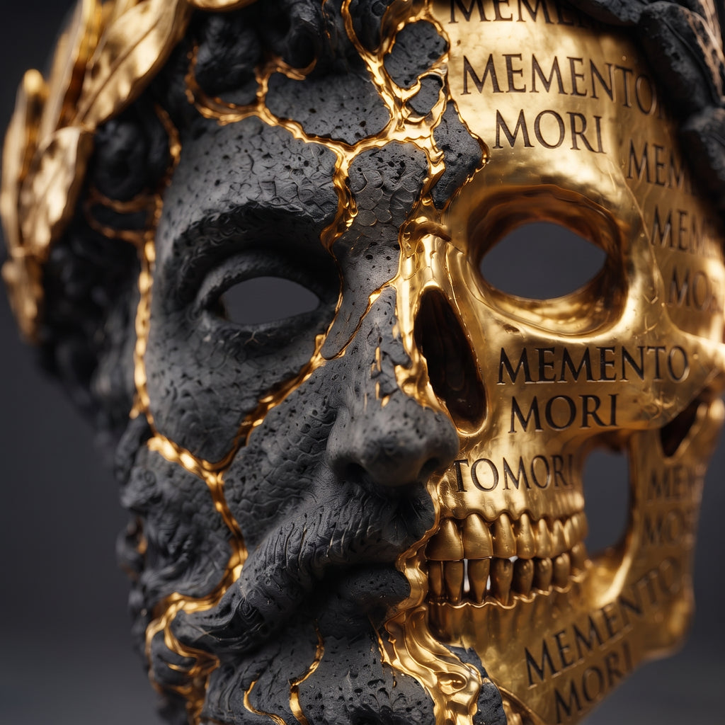 MEMENTO MORI — Máscara ceremonial de pared y llevable | Edición limitada