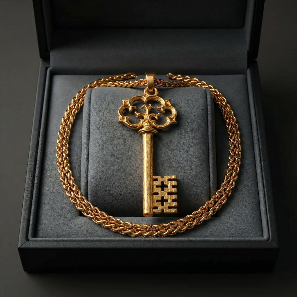 Llave del cielo – llave de San Pedro en Orfebrería Gótica en Oro