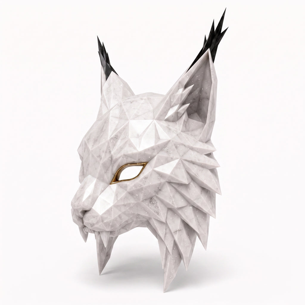 ΝΣΩ - Lynx alba Hispanica — Máscara escultórica de edición limitada