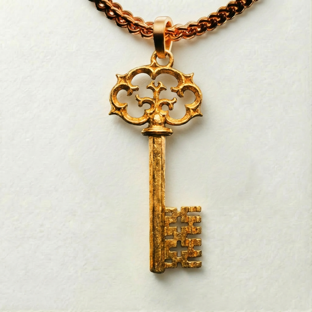 Llave del cielo – llave de San Pedro en Orfebrería Gótica en Oro