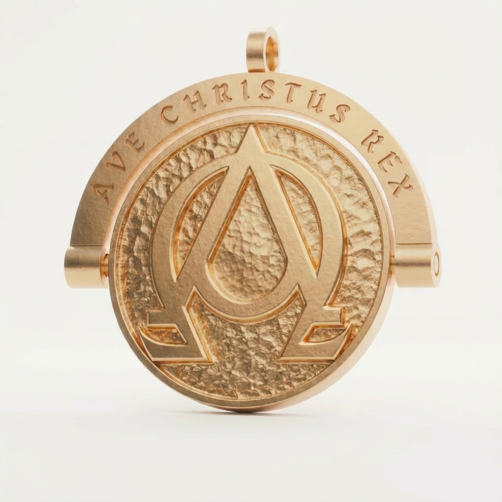 Medallón Mandylion Giratorio – Joyería Cinética