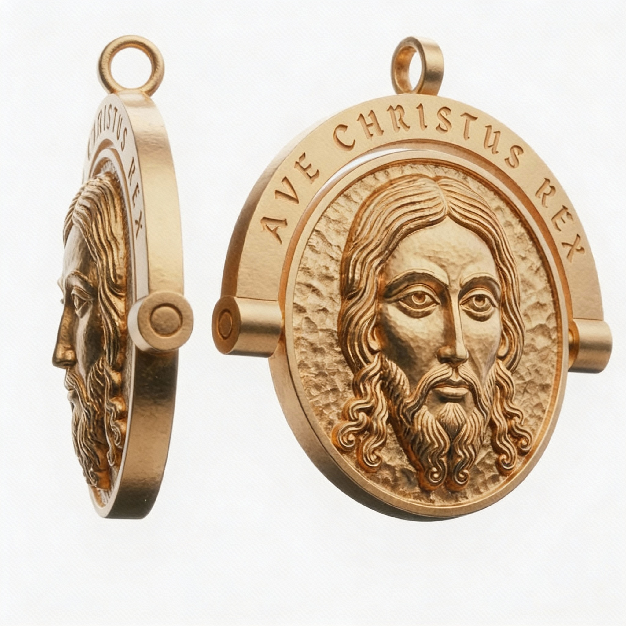 Medallón Mandylion Giratorio – Joyería Cinética