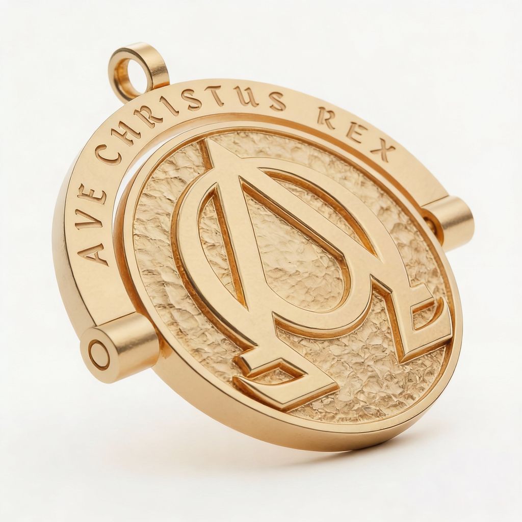 Medallón Mandylion Giratorio – Joyería Cinética