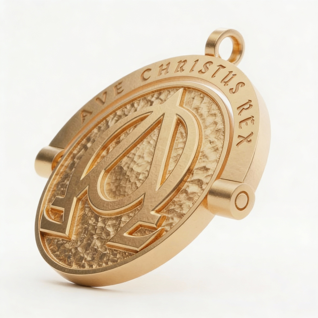 Medallón Mandylion Giratorio – Joyería Cinética