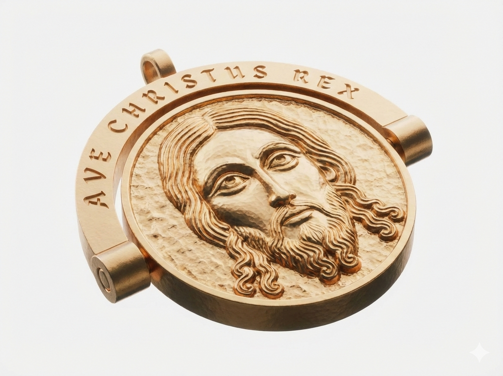 Medallón Mandylion Giratorio – Joyería Cinética